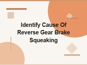 Identify Cause of Reverse Gear Brake Squeaking